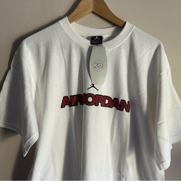 VINTAGE NEW NIKE AIR JORDAN WHITE LASER 4 BACK GRAPHIC T-SHIRT SIZE M - Picture 2 of 7